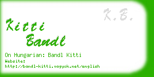 kitti bandl business card